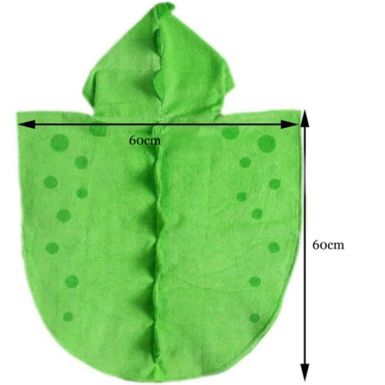 Baby Hooded Towels, Dinosaur Pattern in Cotton, Cute Bath Towel